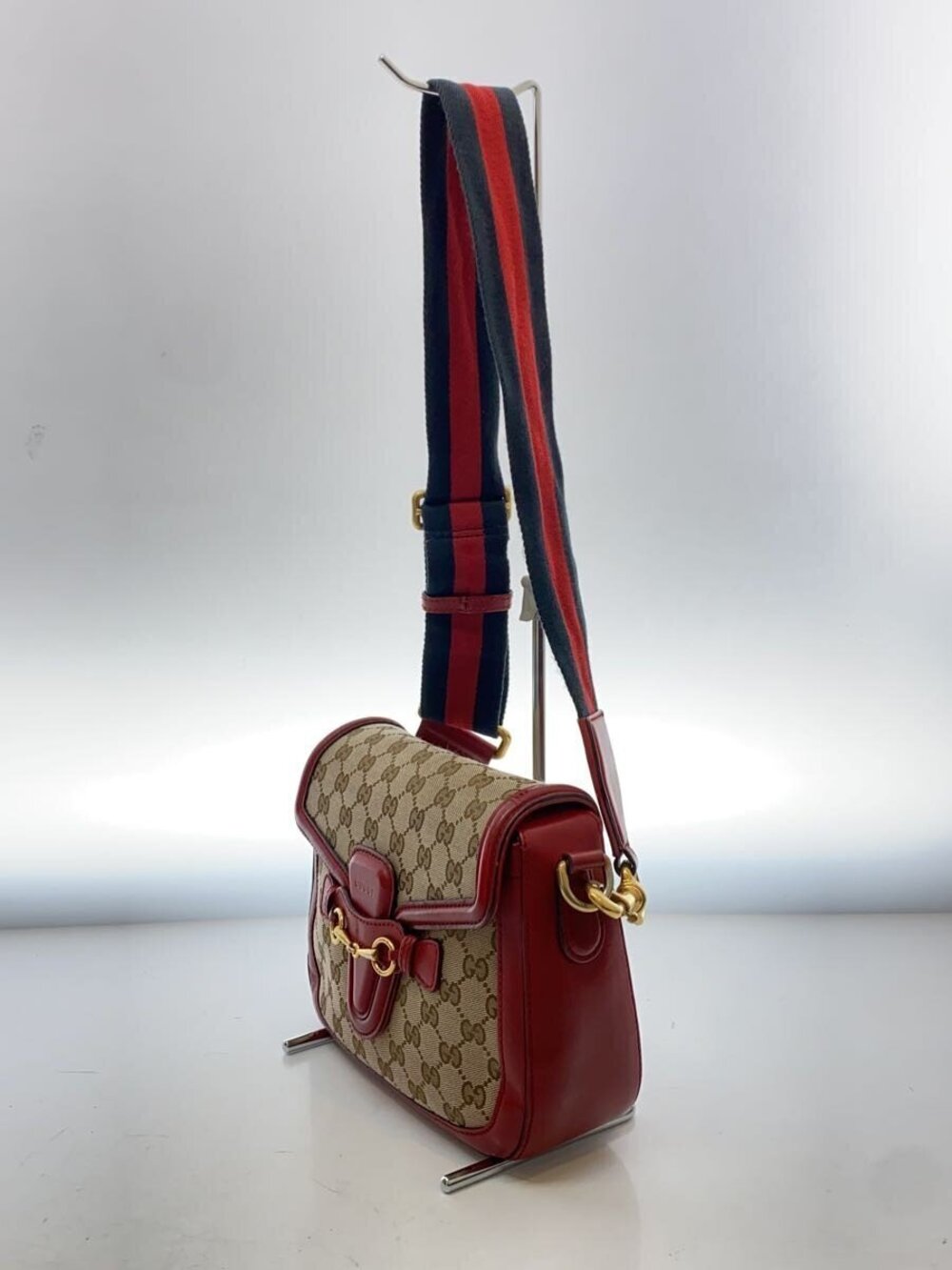 Gucci Canvas Shoulder Bag Cream Web GG Beige Cream Tan